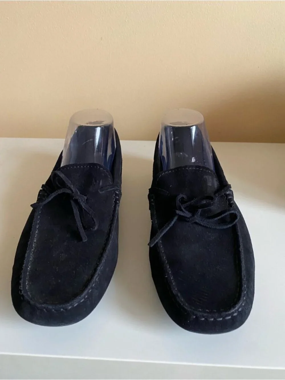 Tod’s Gommino Suede Driving Loafers Moccasin Shoes Men 6 Black Luxury Old Money